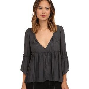 Free People gray blouse